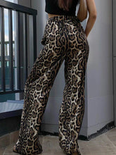 Leopard Pants Streetwear Baggy High Waist Kpop Wide Leg Jogging Pants